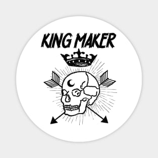 Warrior Skull Crown King Maker Historical Fantasy Magnet